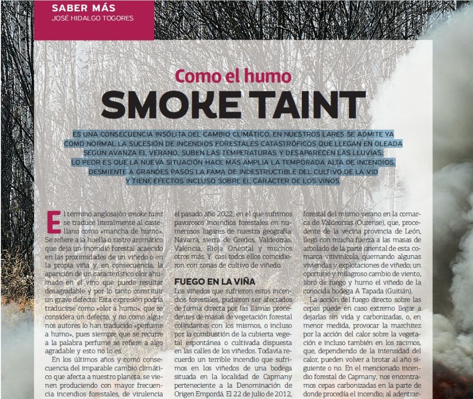 Smoke Taint: L'impacte del foc en el caràcter dels vins